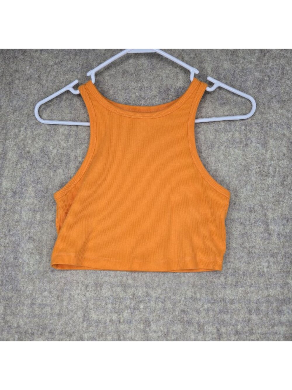 Wild Fable Orange Ribbed Crop Tank Top Size M